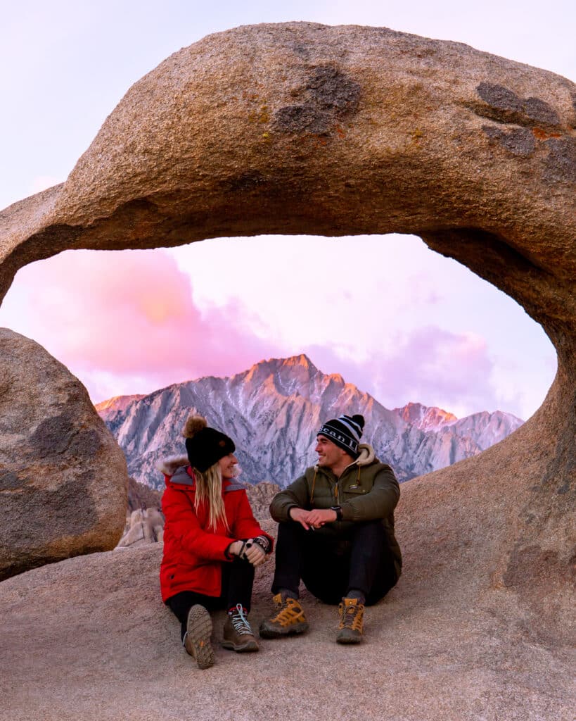 Adventure Couple wearing their favorite Hiking Shoes on an Outdoor Adventure 