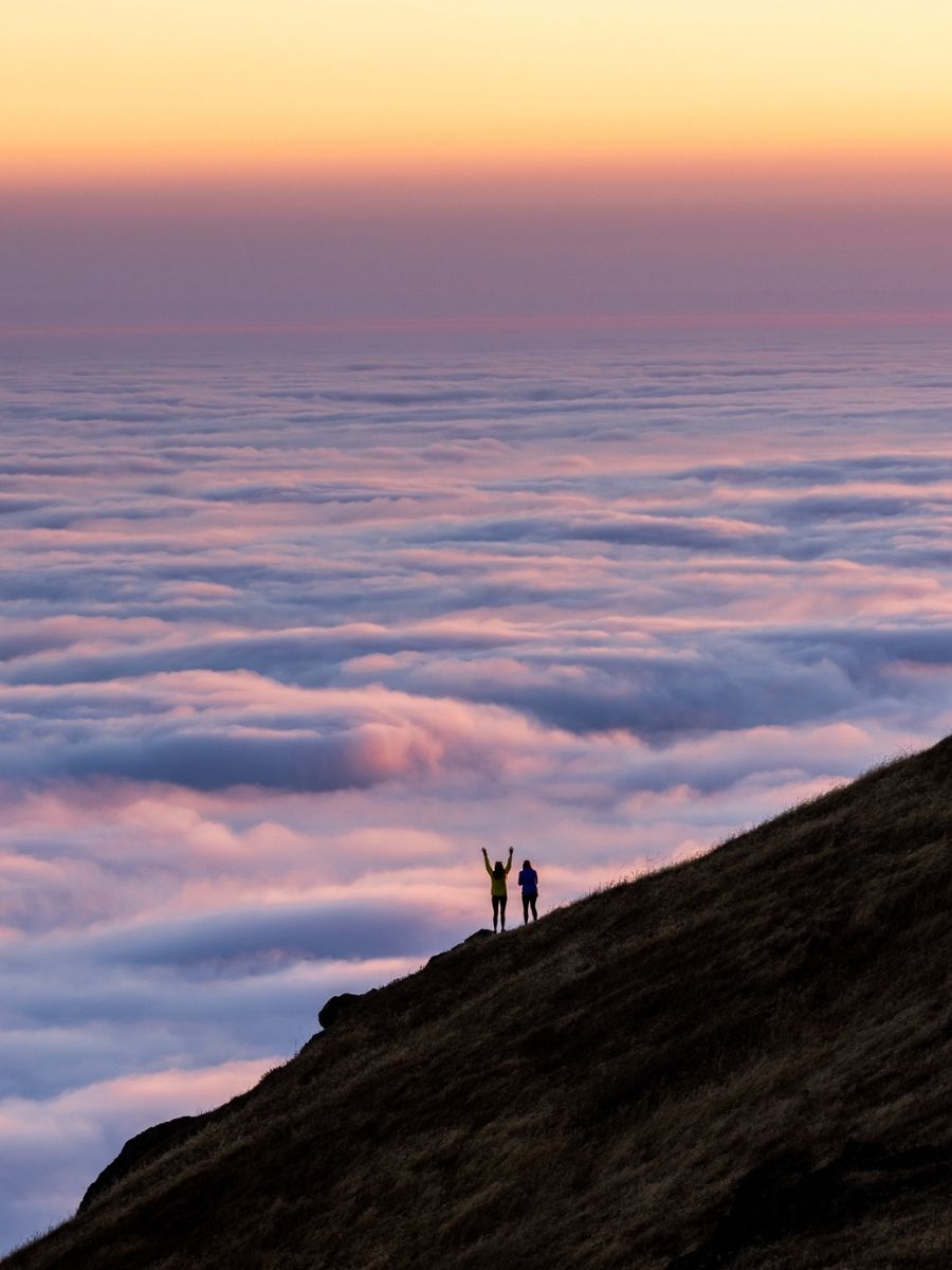 Big Sur cloud inversion along highway 1 in california