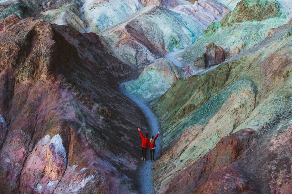 Death Valley's Artist Palette during blue hour after sunset