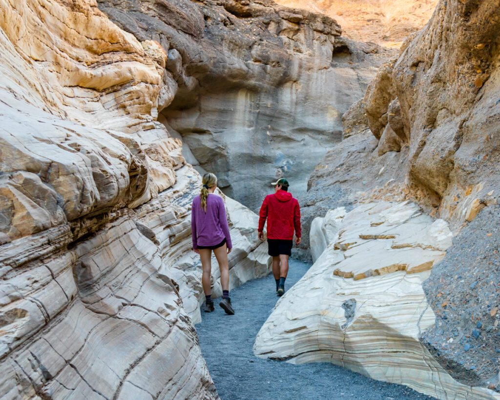 hiking through Mosaic Canyon in Death Valley National Park