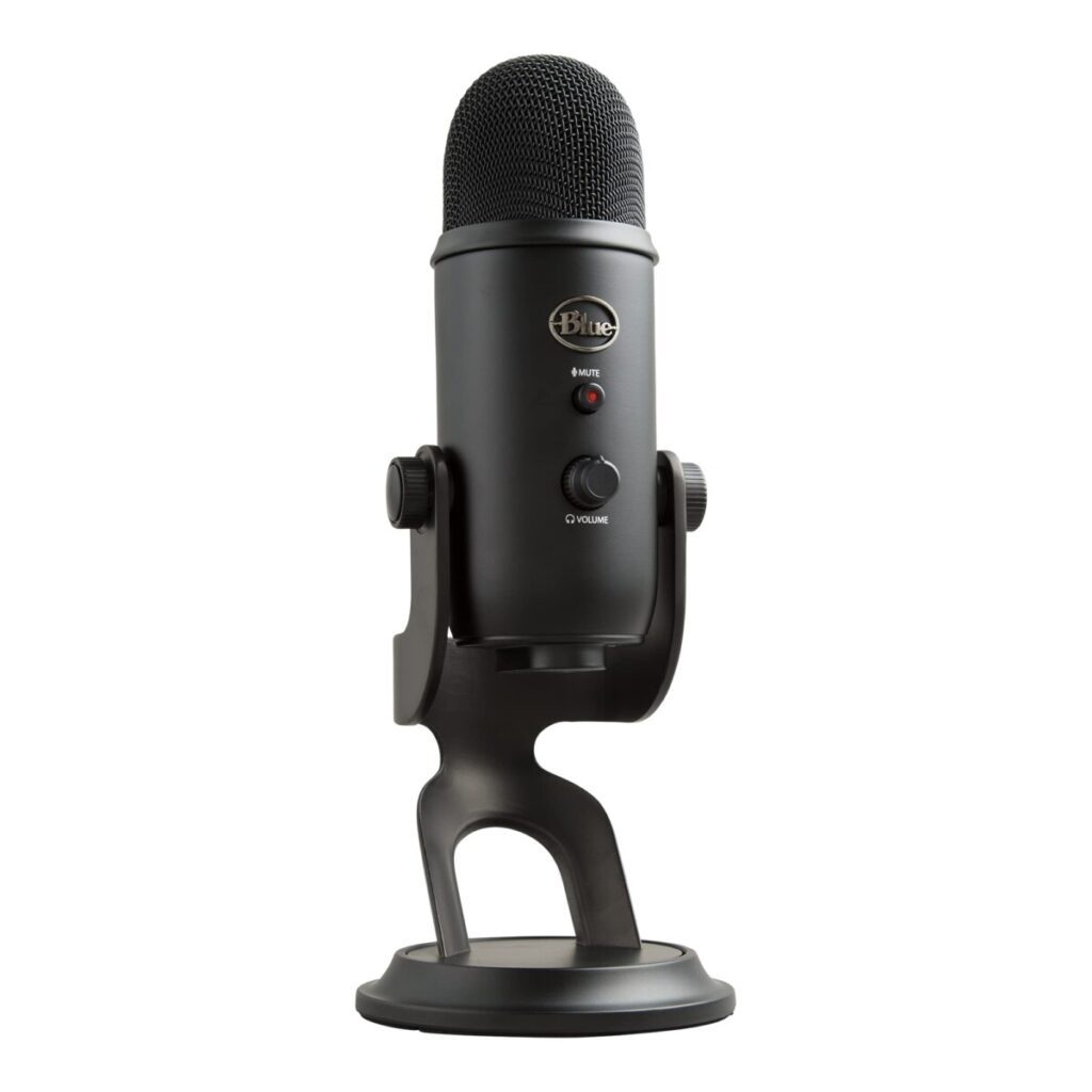 blue yeti microphone for voice overs for social media and podcasting