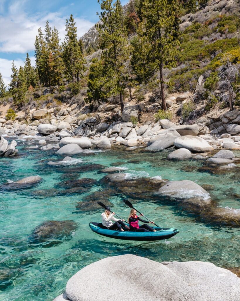 Kayaking around Lake Tahoe