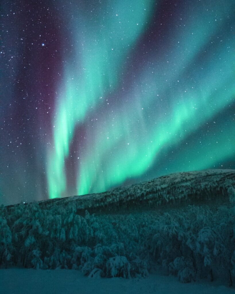 Northern Lights in the sky in finland