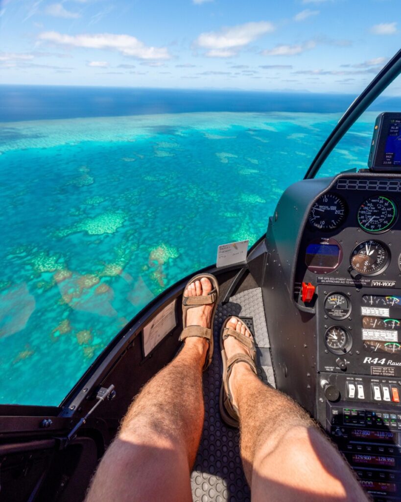 helicopter ride over the Great Barrier Reef