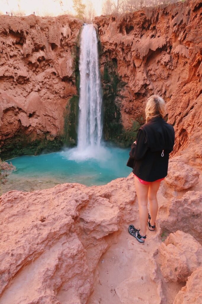 Looking at Mooney Falls