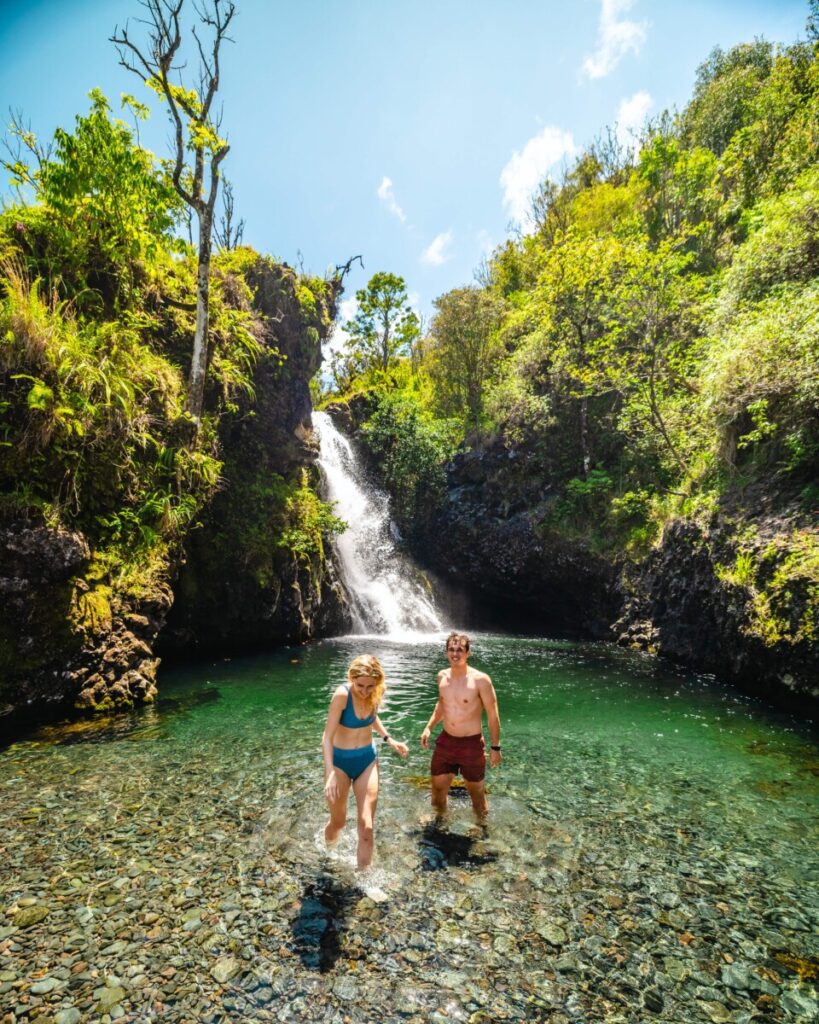 Waterfall along the Road to Hana Hawaii