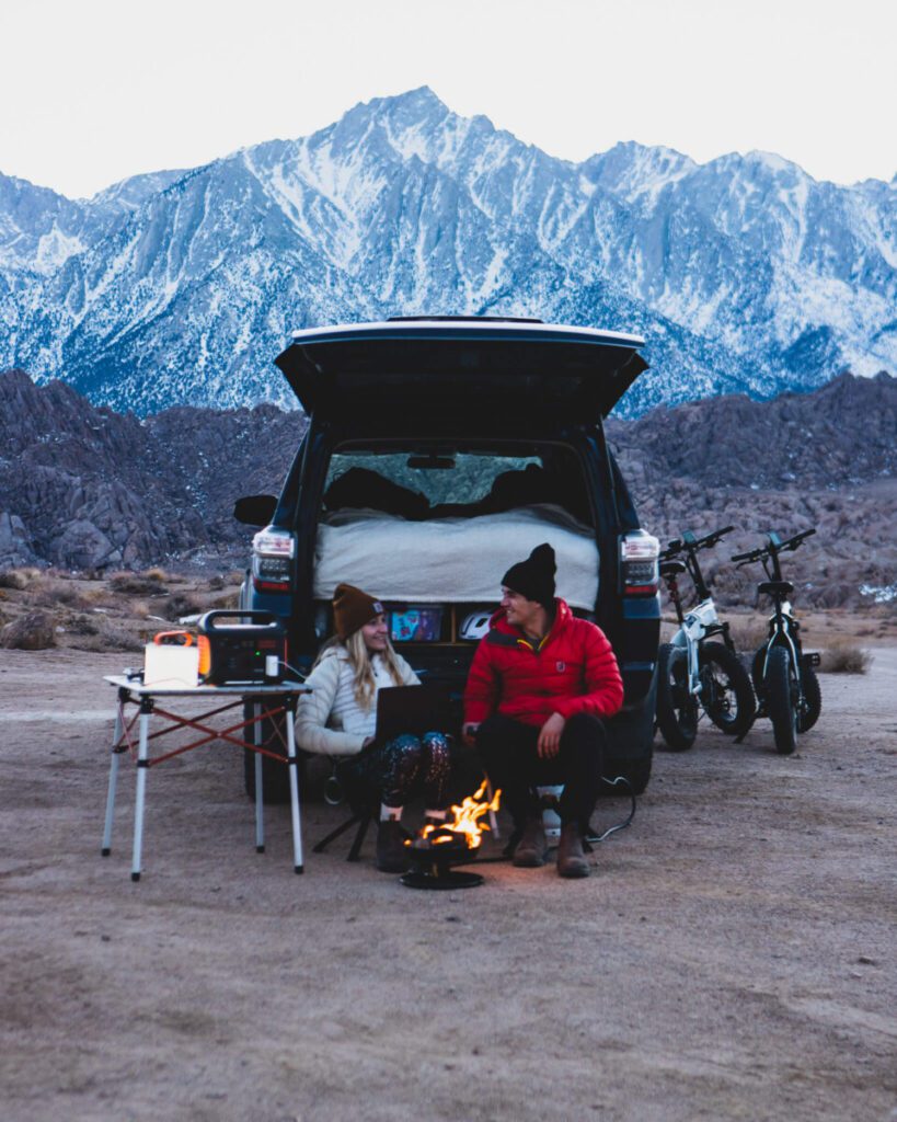 Car camping along Highway 395