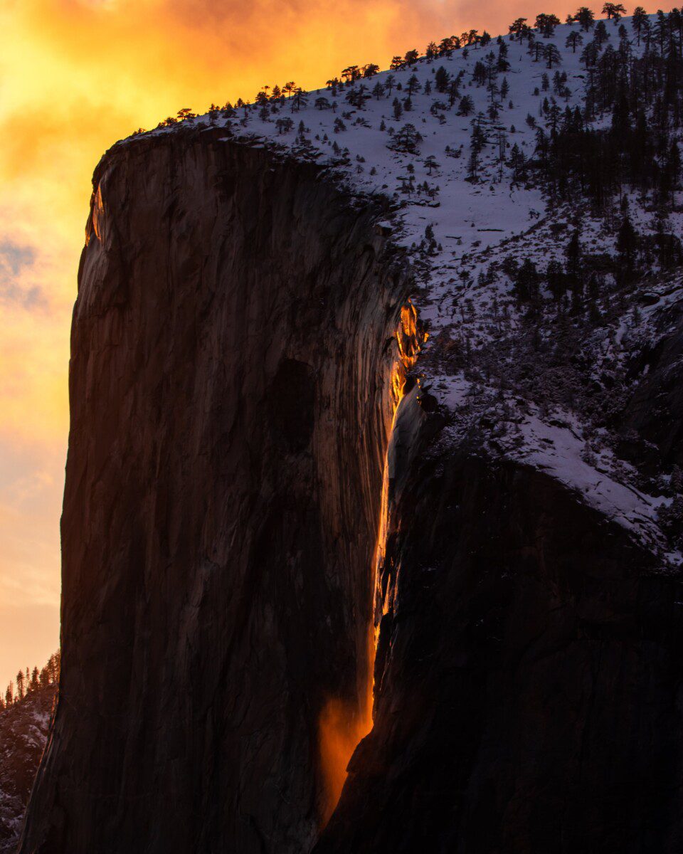 Yosemite National Park Firefall 2021