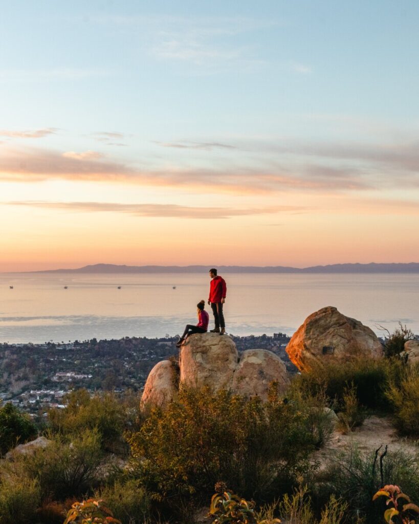 Hiking the Saddle Rock Trail in Santa Barbara at sunrise