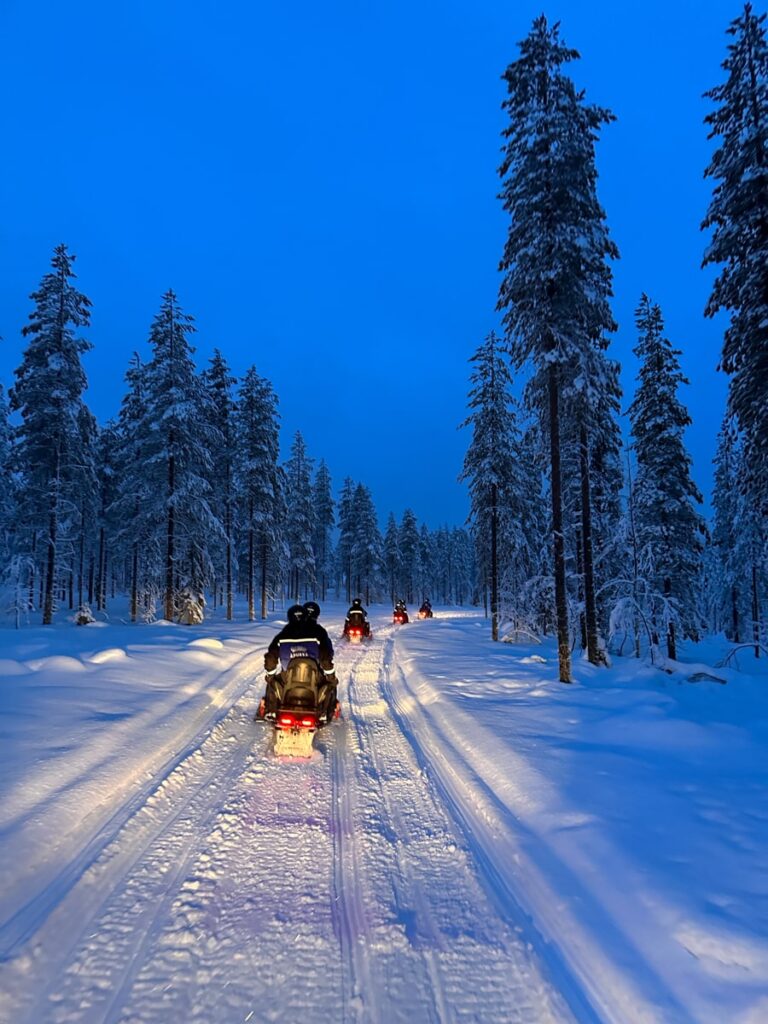 Snowmobiling in Rovaniemi Finland