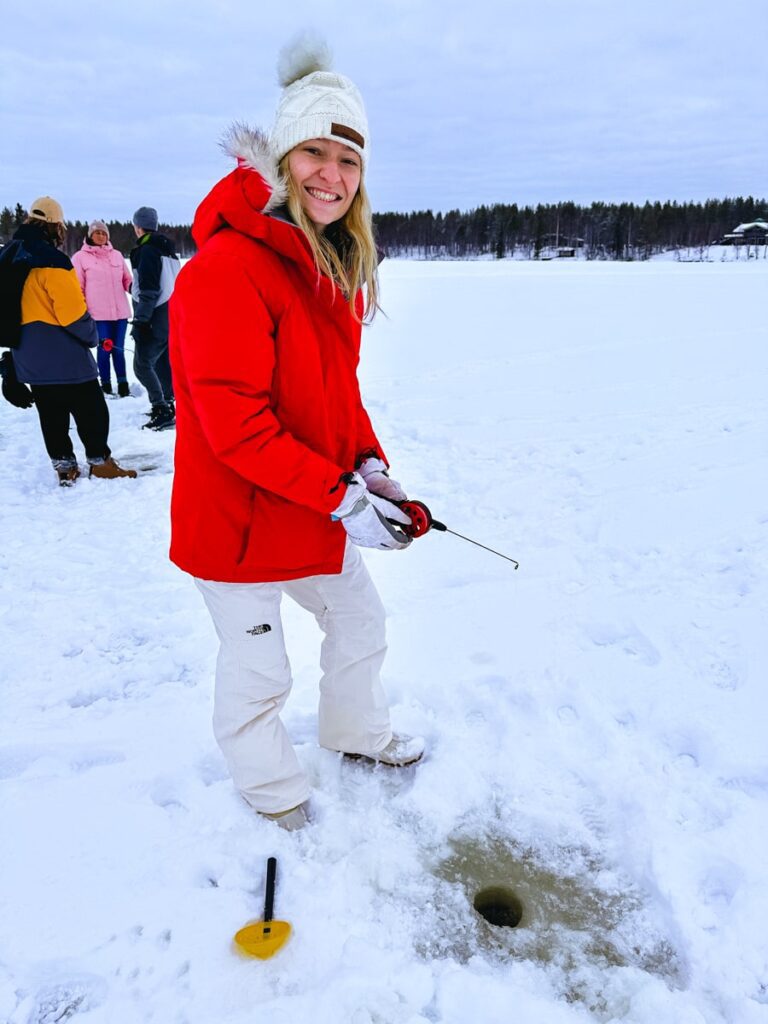 Ice Fishing at the Arctic Snow Hotel in Rovaniemi
