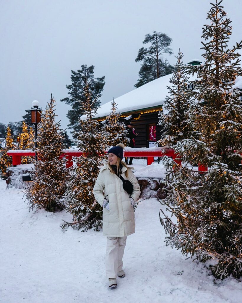 Walking through Santa Claus Village