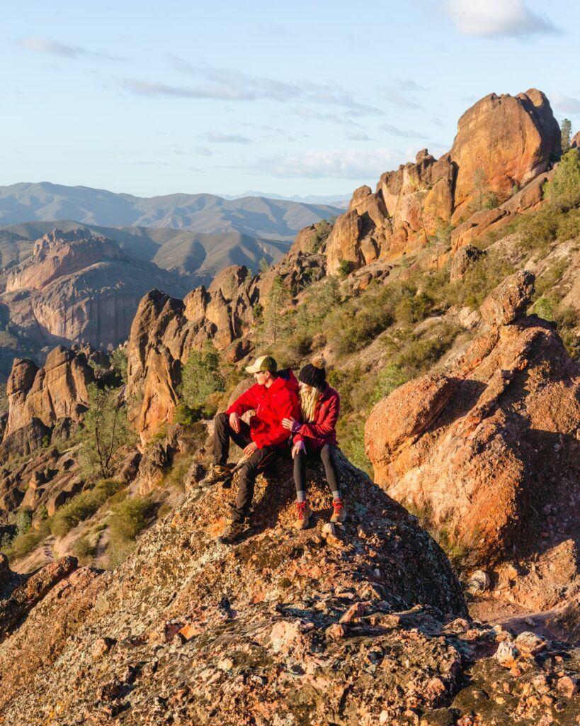 Pinnacles National Park hiking loop at sunset