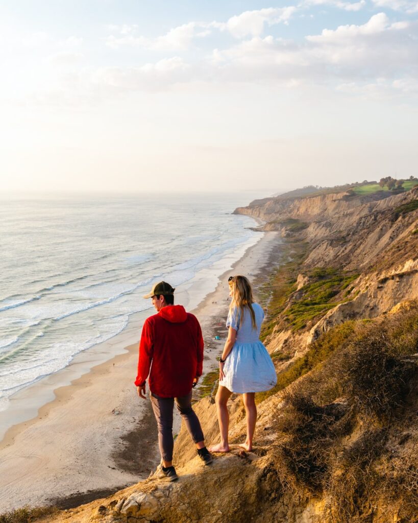 Torrey Pines Gliderport at Sunset in san diego, california in the fall