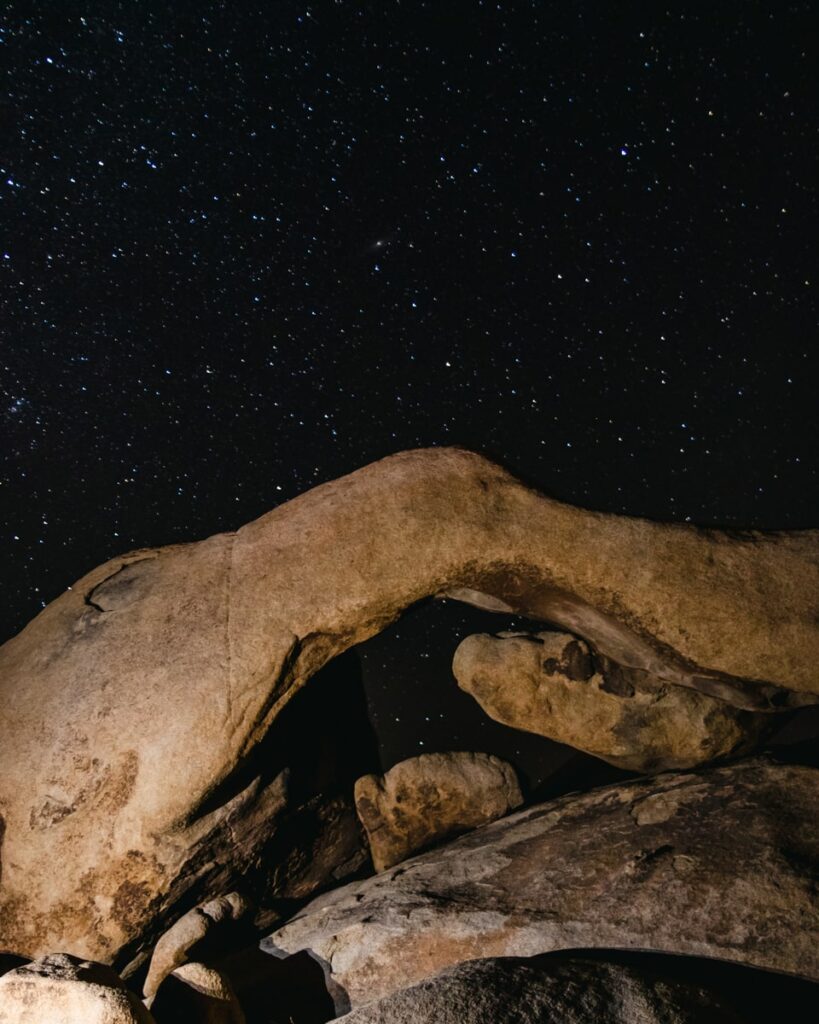 Arch Rock astrophotography in Joshua Tree National Park