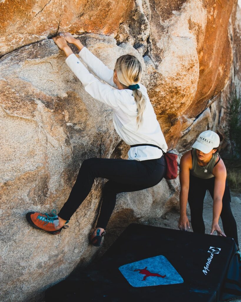 Bouldering in Joshua Tree National Park, California during the fall and winter
