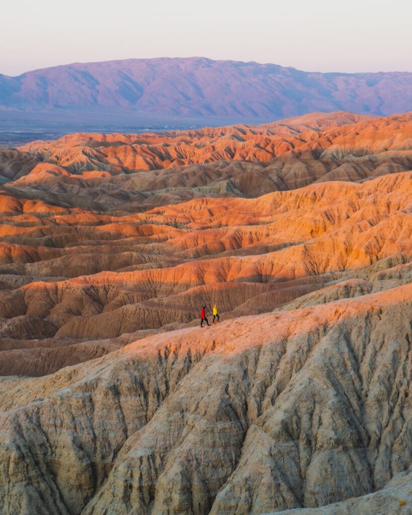 Sunrise at Anza Borrego Desert State Park in California during the fall and winter