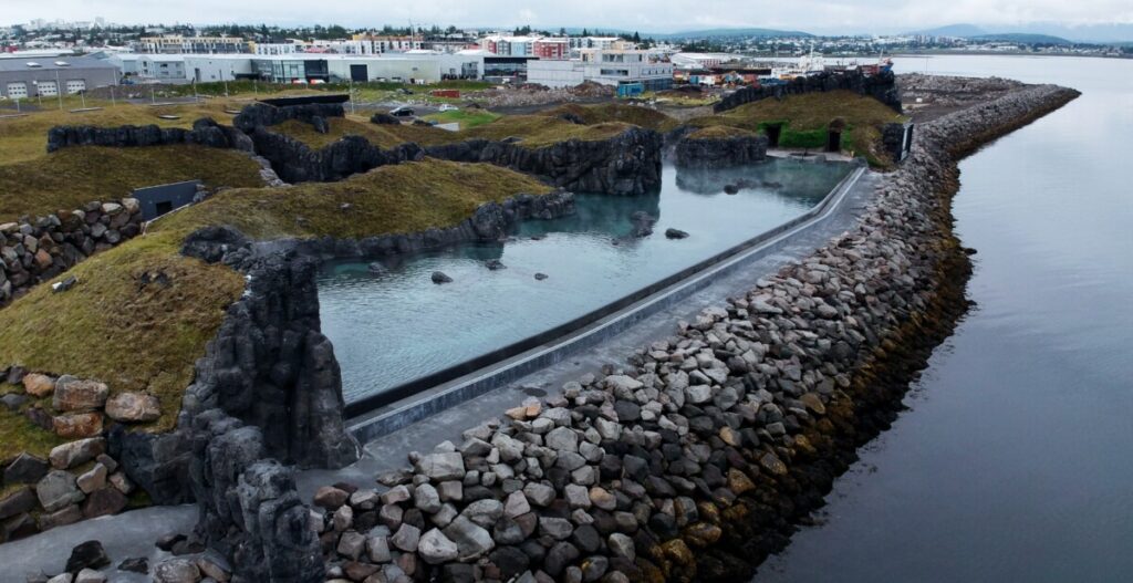 Sky Lagoon in downtown reykjavik