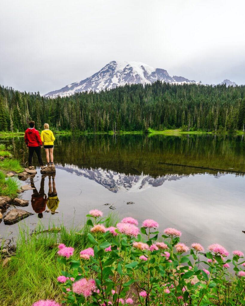 Stop on our Washington Road Trip at Mount Rainier National Park's Reflection Lake