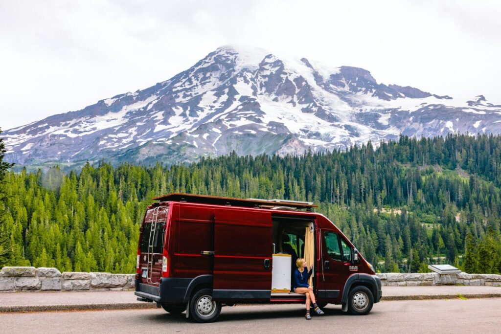 Van Life Washington Road Trip in Mt. Rainier National Park