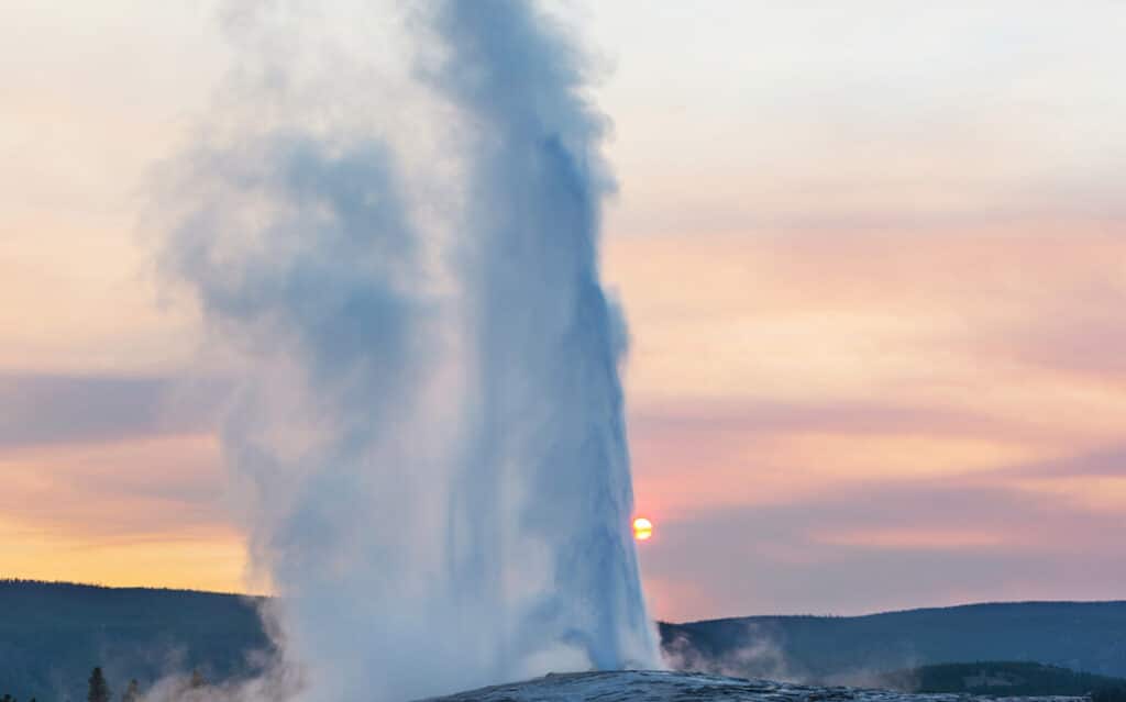 A Geyser at Yellowstone National Park