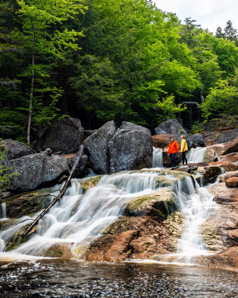 Georgiana and Harvard Falls New Hampshire Summer Road Trip stop