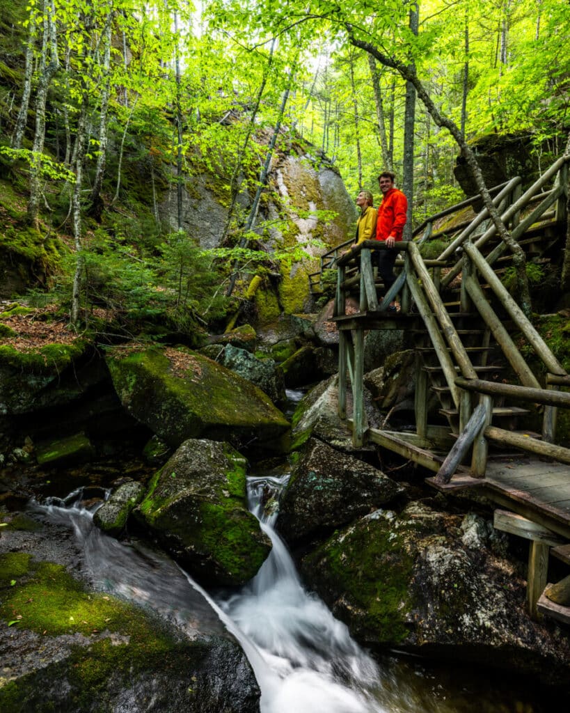 Lost River Gorge waterfalls in New Hampshire