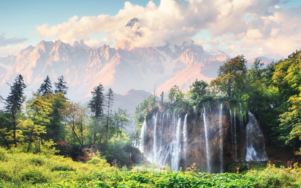 Waterfalls at Plitvice Lakes National Park