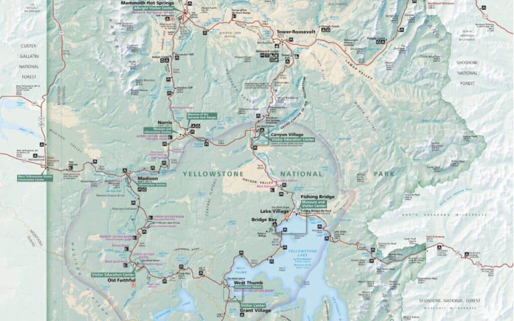 Yellowstone National Park Map