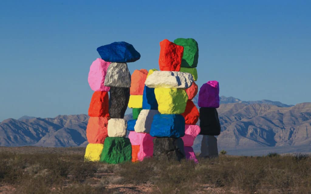 Seven Magic Mountains in the Afternoon