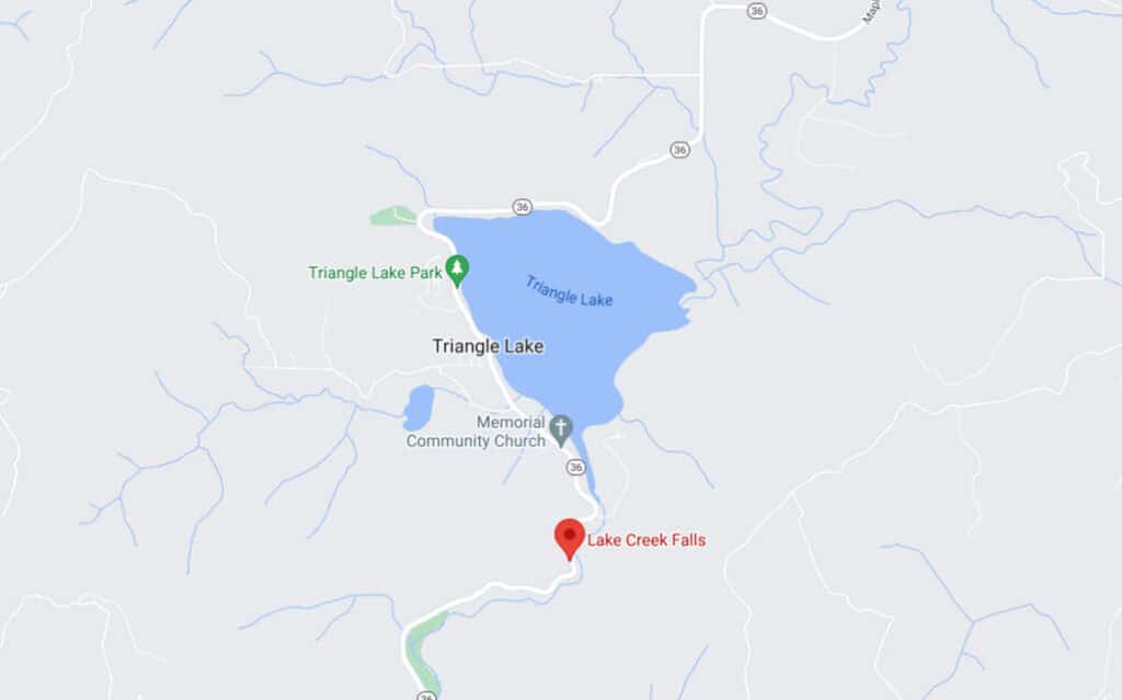 Triangle Lake Location