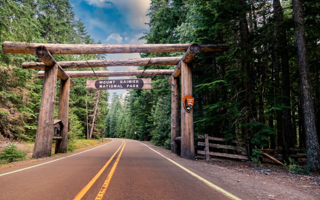 An Entrance to Mount Rainier National Park