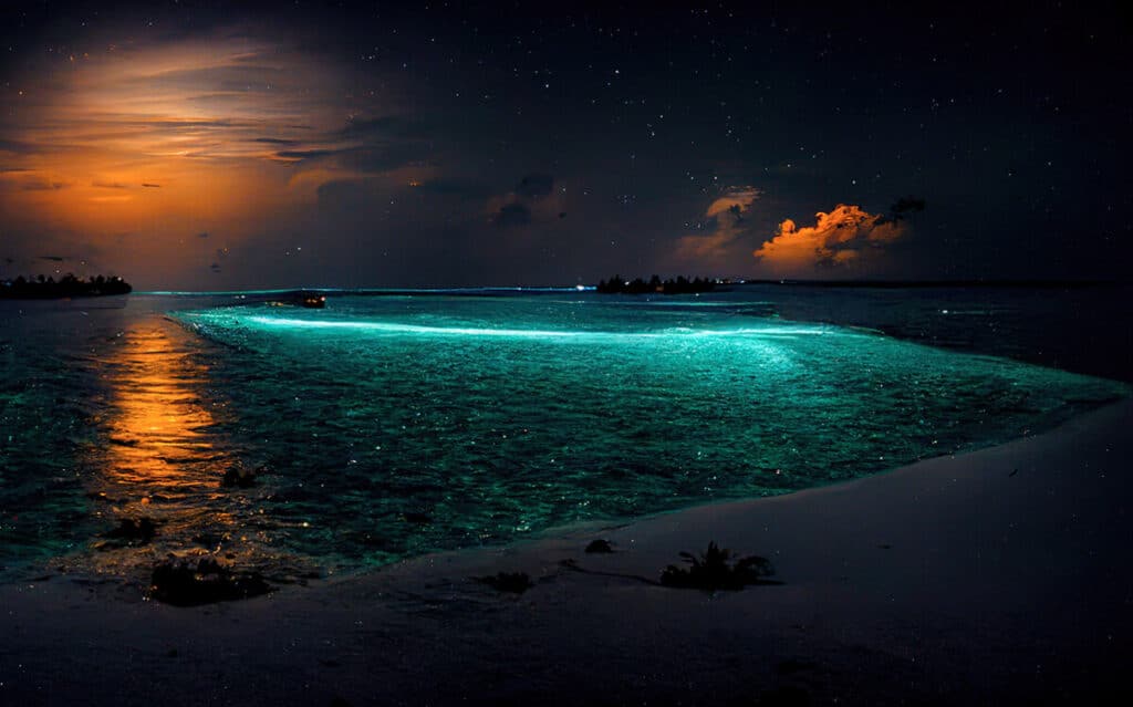 The Sea of Stars in the Maldives