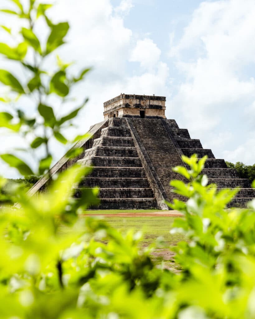 View of Chichen Itza Mayan Temple