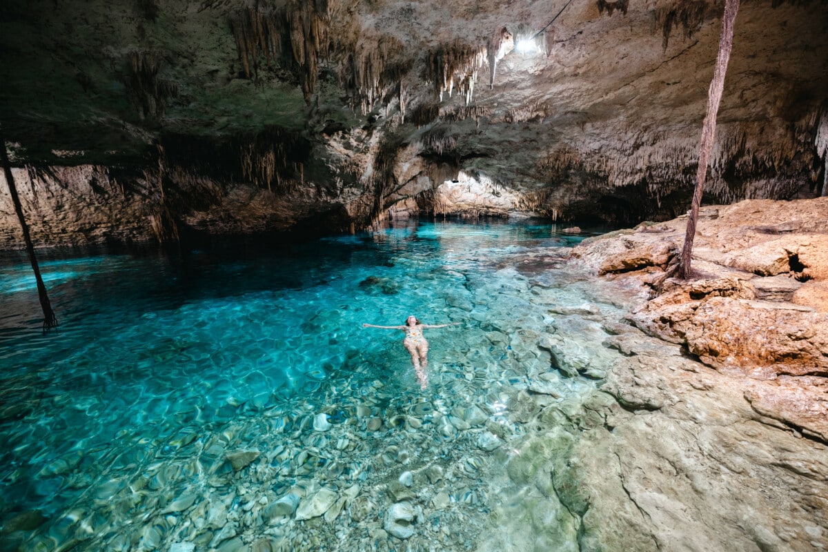 Cenote in Riviera Maya Mexico