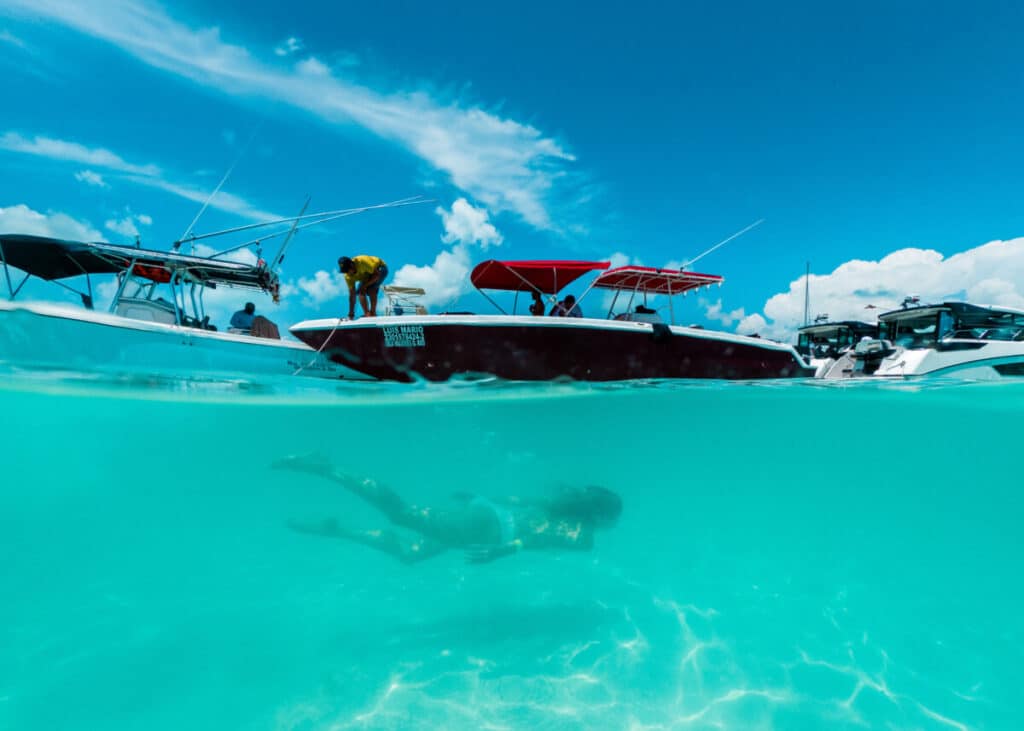 Swimming around Isla Mujeres