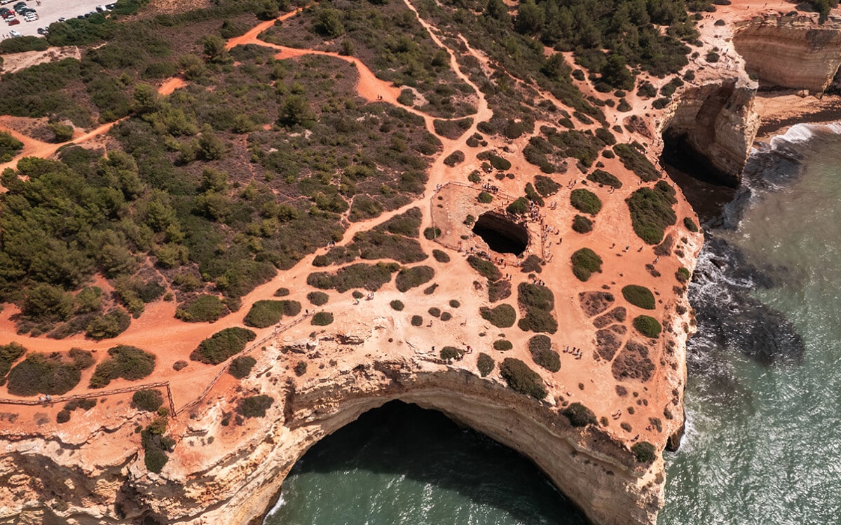 The Benagil Cave From Above