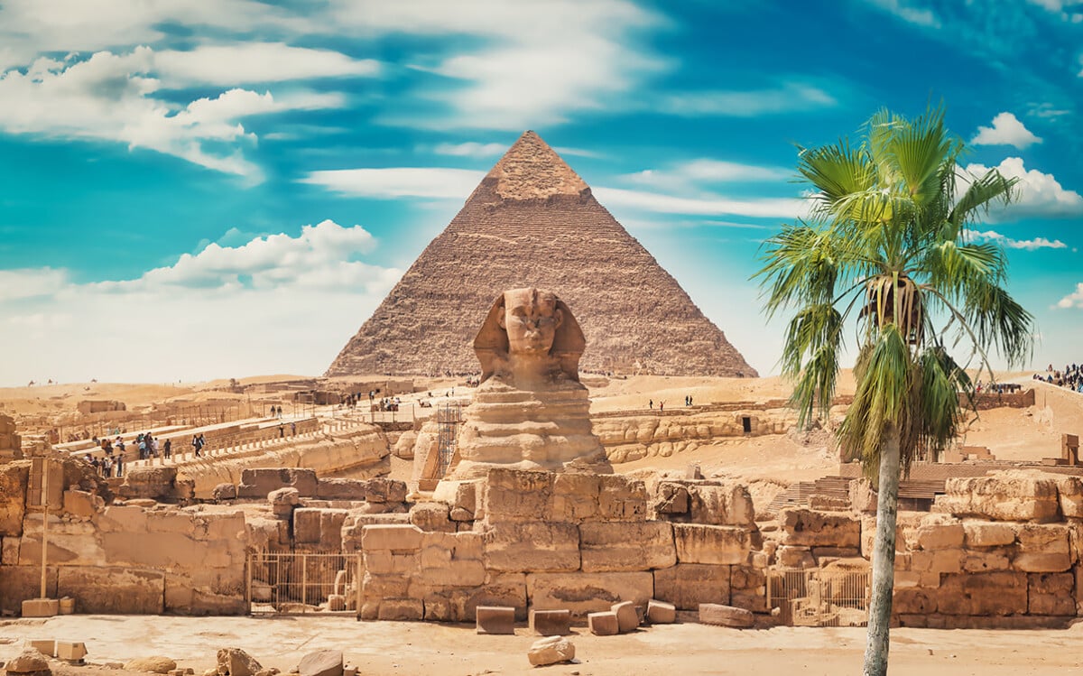 A Pyramid and Sphinx in Egypt