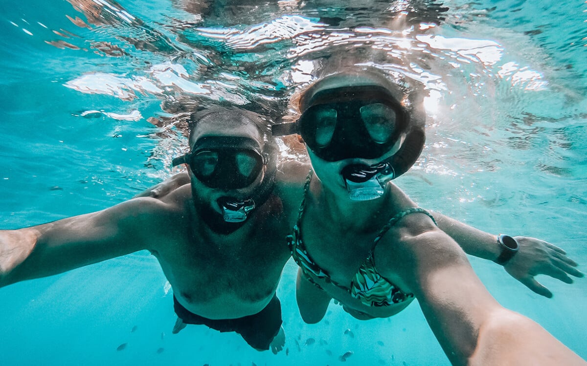 A Couple Snorkeling