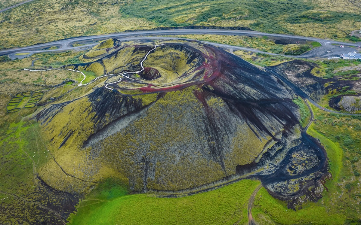 The Grabrok Volcano in Iceland