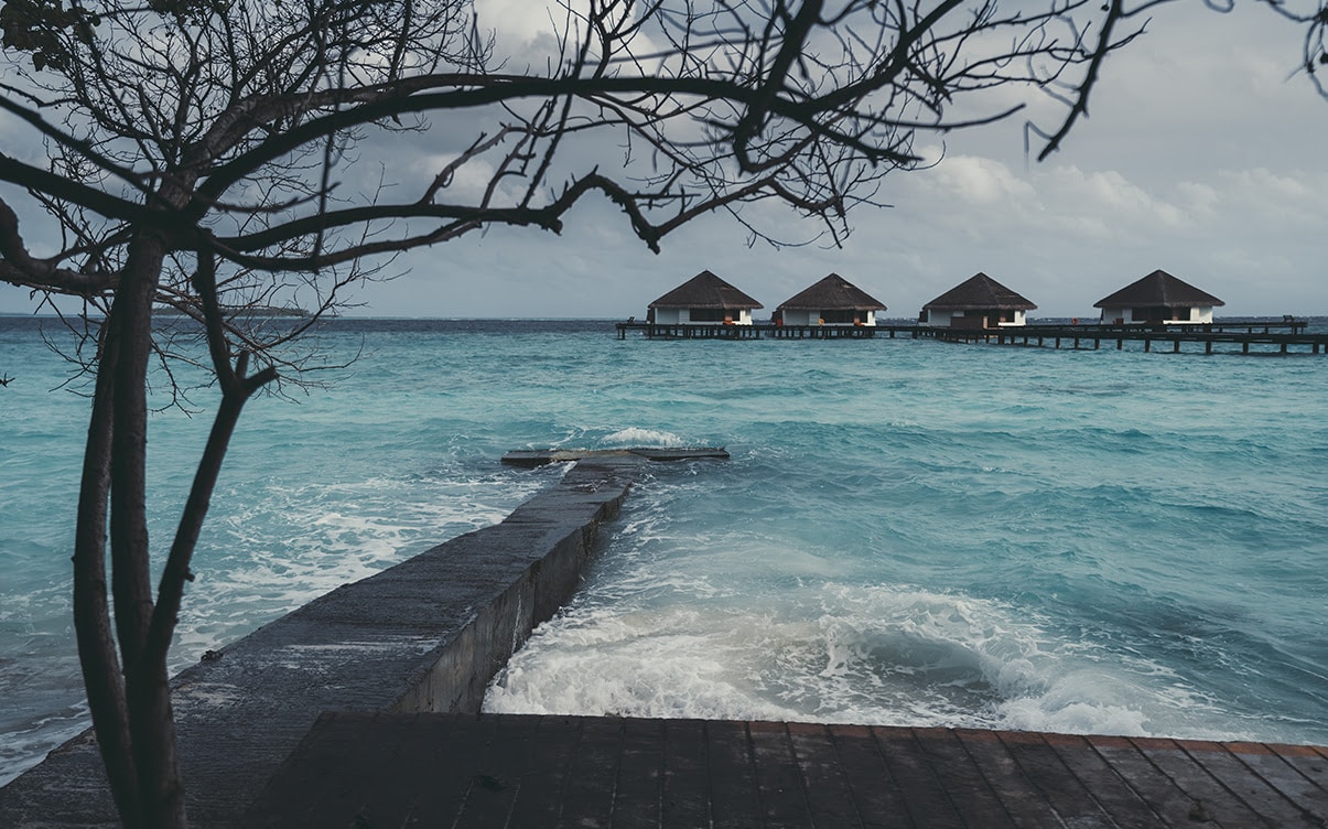 A Cloudy Day in the Maldives