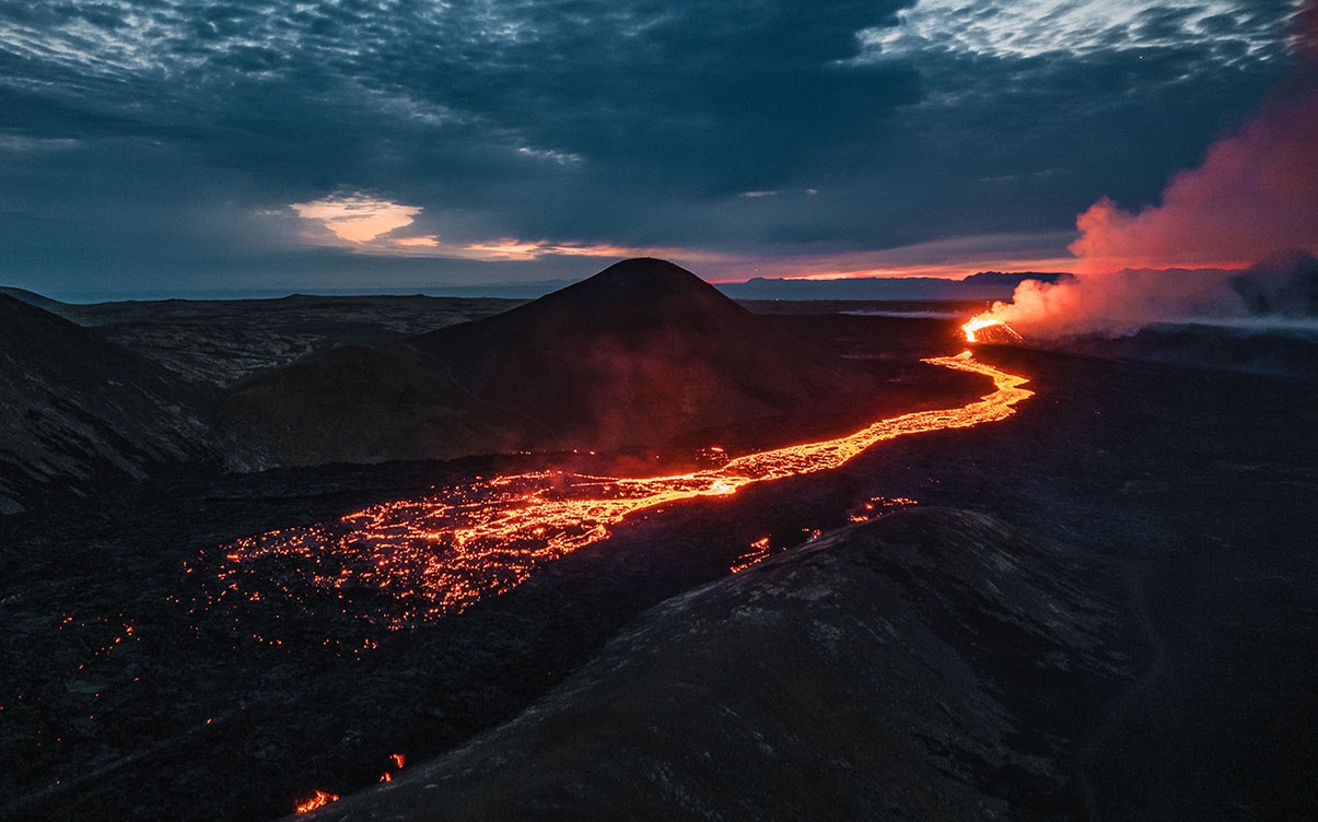 A Volcanic Eruption in Iceland