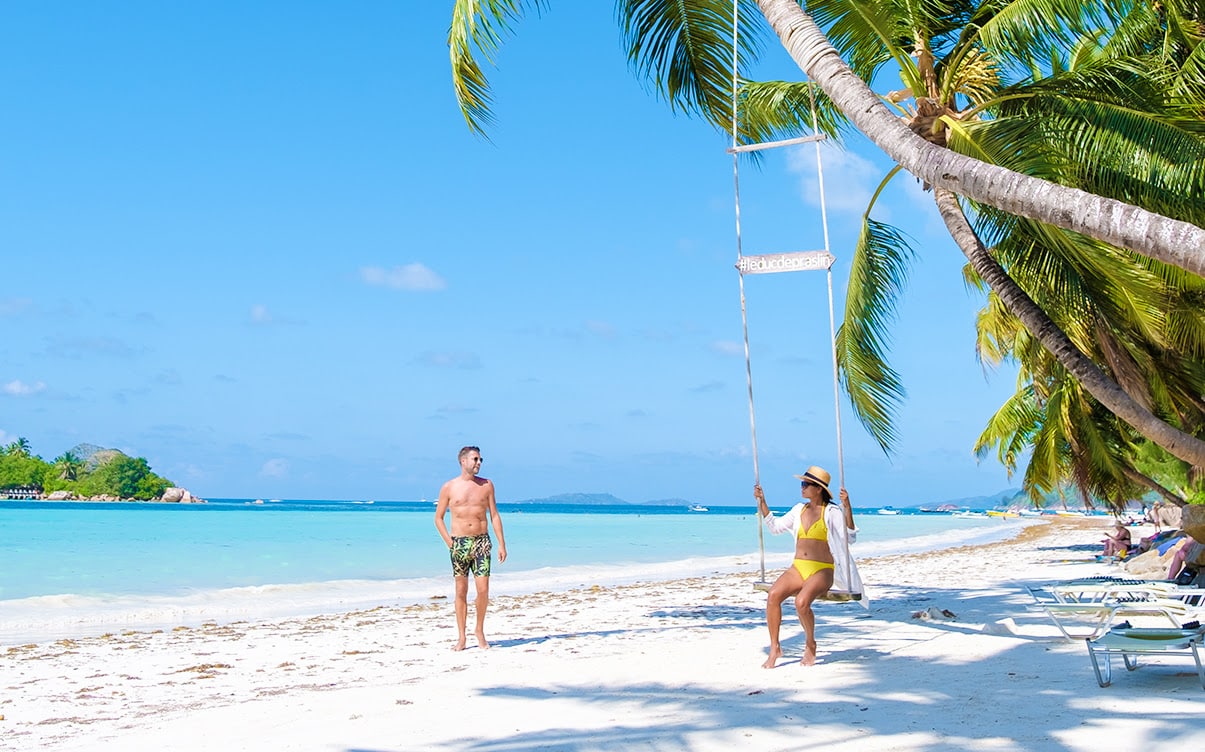 A Couple on a Tropical Beach