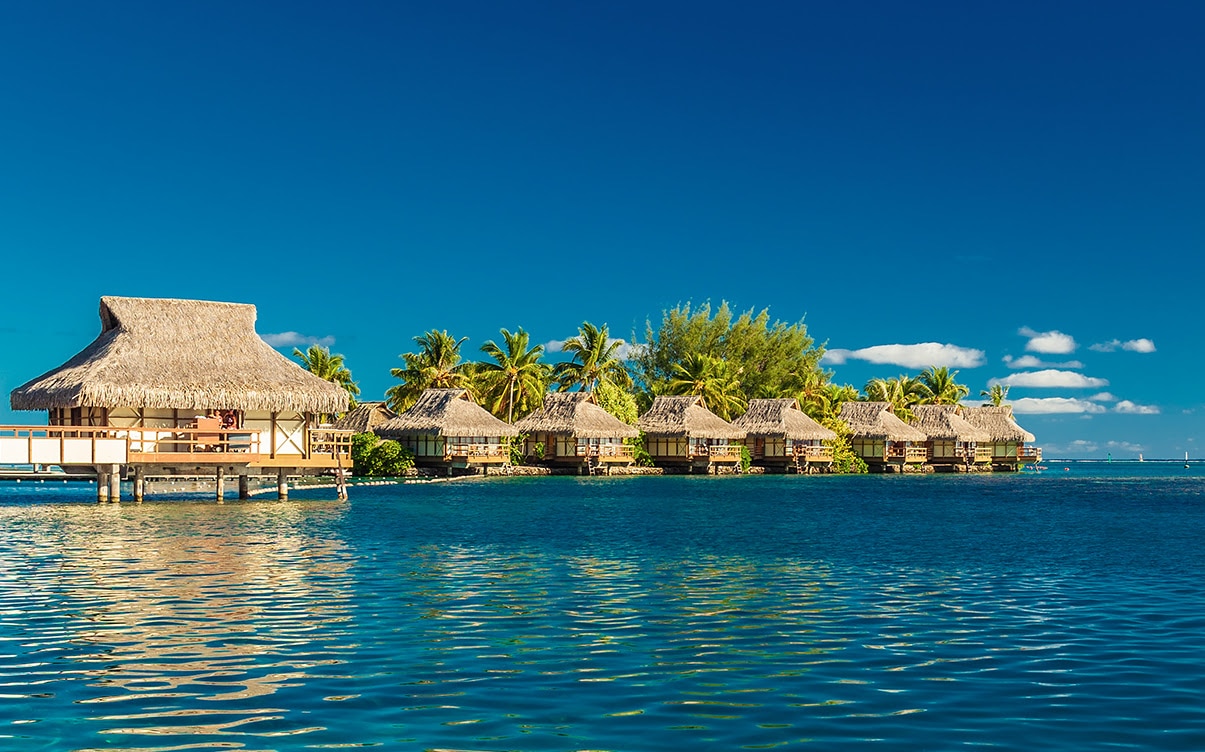 Overwater Bungalows in Moorea French Polynesia