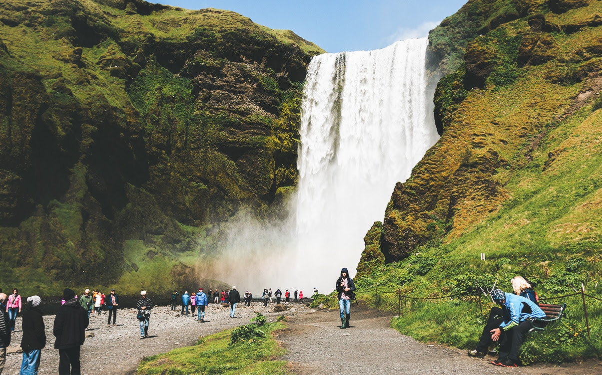 The Skogafoss Waterfall in Iceland