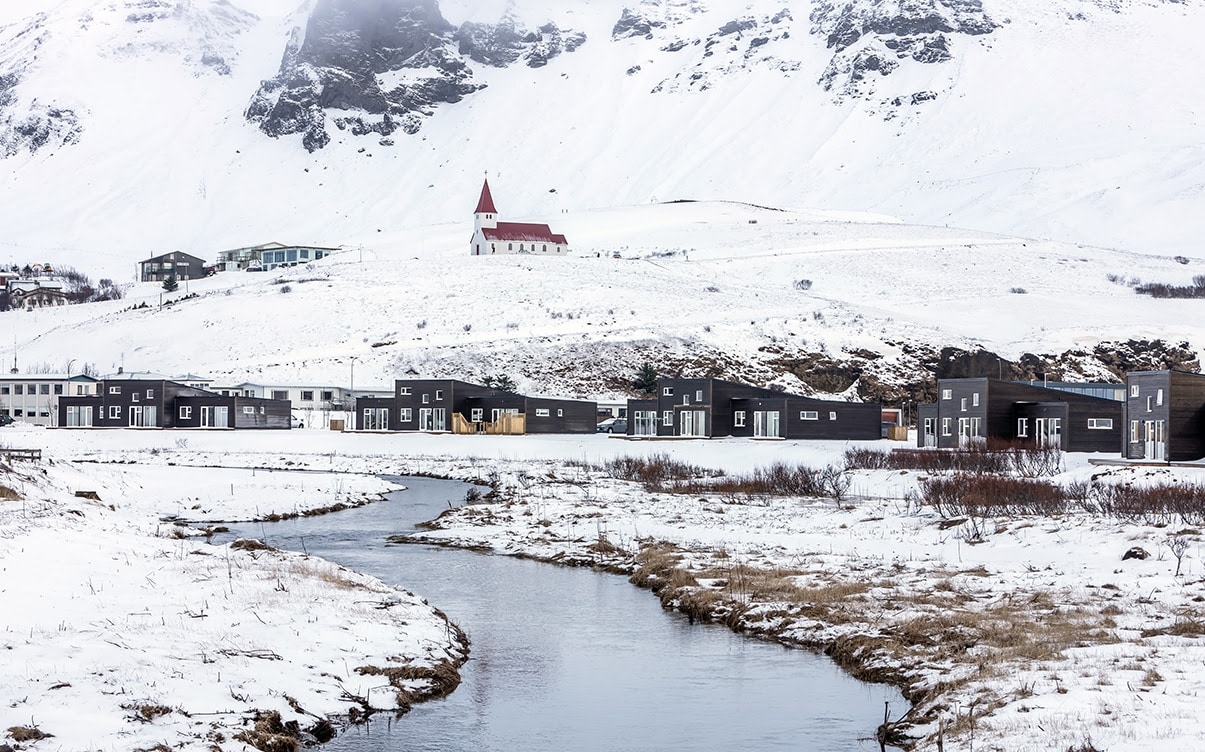 Vik Village in Iceland in the Winter