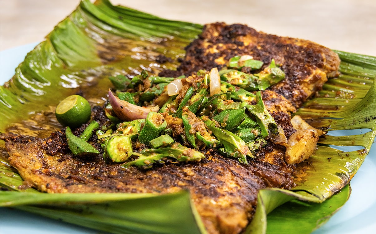 A Meal Cooked in Banana Leaves