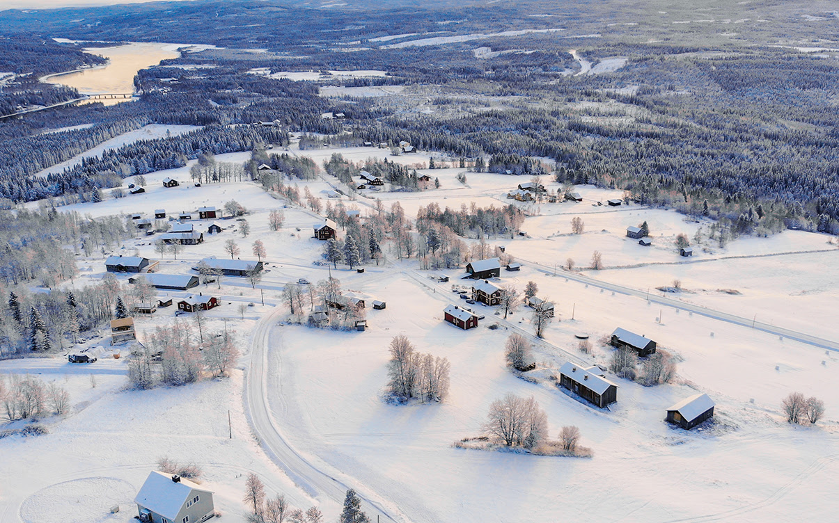 A Snow-Covered Town