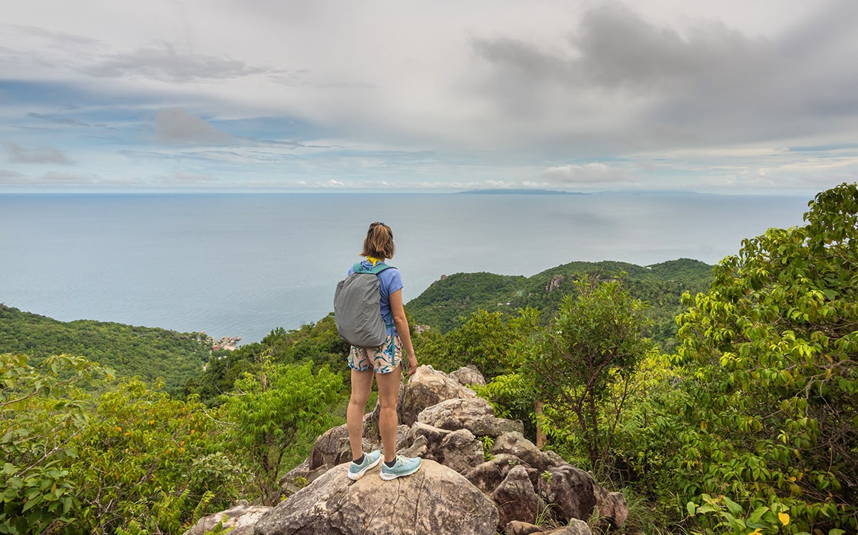 A Woman on an Island Hike