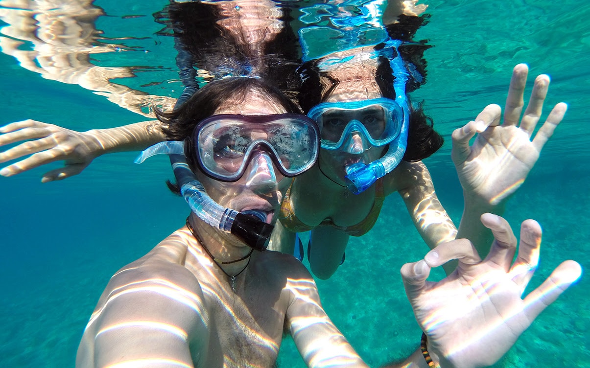 A Couple Snorkeling